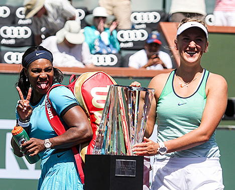 Azarenka upsets Williams to claim her second Indian Wells title
