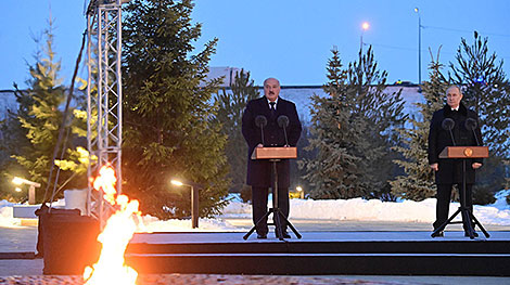 Lukashenko attends war memorial dedication ceremony in Leningrad Oblast of Russia