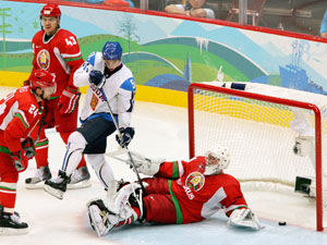 Belarus hockey team lose to Finland at Vancouver 2010 Olympics