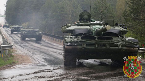 Пять танков Т-72Б3 поступили в Вооруженные Силы Беларуси