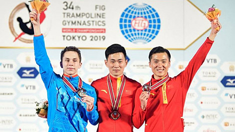Ivan Litvinovich wins trampoline silver in Japan