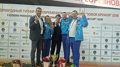 Пятиборцы Анастасия Прокопенко и Илья Полозков победили в эстафете на 