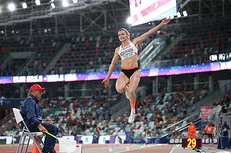 Белорусская прыгунья в длину Анастасия Мирончик-Иванова выиграла турнир в Марселе