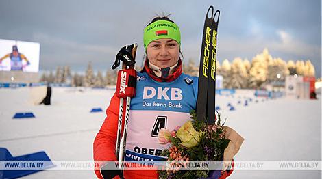 Белоруска Ирина Кривко финишировала пятой в спринте на этапе КМ по биатлону в Германии