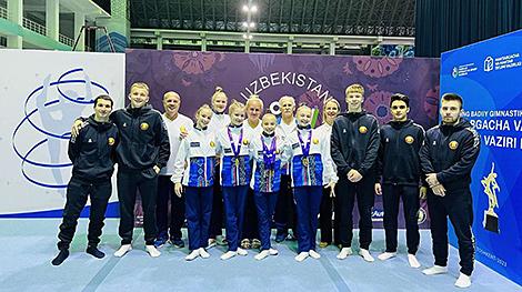 Белорусские гимнасты завоевали 20 медалей на турнире в Узбекистане