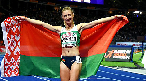 Беларуска Эльвіра Герман заваявала золата ў бегу на 100 м з бар'ерамі на ЧЕ ў Берліне