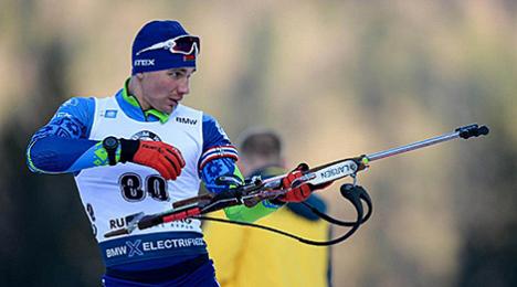 Антон Смольскі выйграў бронзу на этапе КС па біятлоне ў Аўстрыі