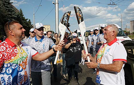 Flame of Peace torch relay of 2nd European Games reaches Gomel