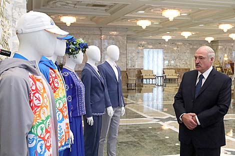 Lukashenko shown Team Belarus and volunteer outfits for 2nd European Games
