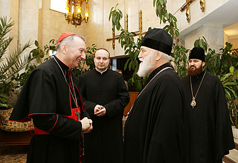 Metropolitan Pavel meets with Vatican Cardinal Pietro Parolin
