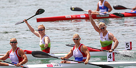 Belarus’ Marina Litvinchuk and Margarita Makhneva