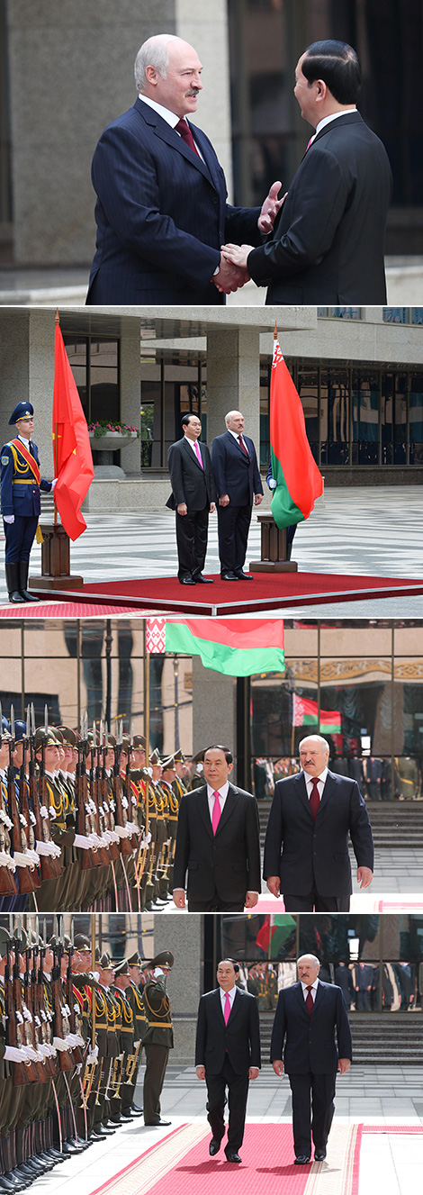 Ceremony of official welcome for Vietnam President Tran Dai Quang