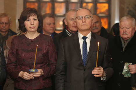 Belarus’ Deputy Prime Minister Natalia Kochanova and Belarus Culture Minister Boris Svetlov