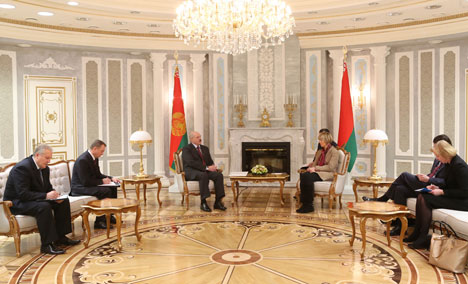 Belarusian President Alexander Lukashenko met with Helga Schmid