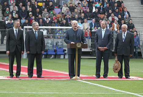 Lukashenko at the opening ceremony of Borisov Arena
