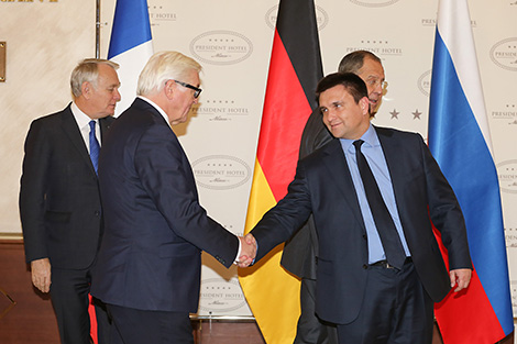 German Minister of Foreign Affairs Frank-Walter Steinmeier and Ukrainian Foreign Minister Pavlo Klimkin