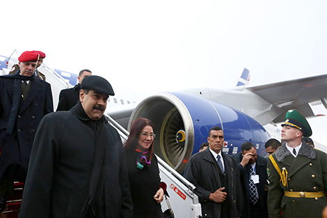 Venezuela president arrives in Belarus on official visit