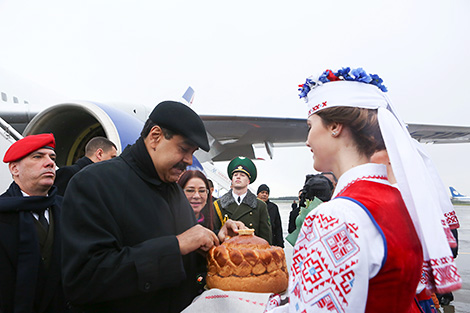 Venezuela president arrives in Belarus on official visit