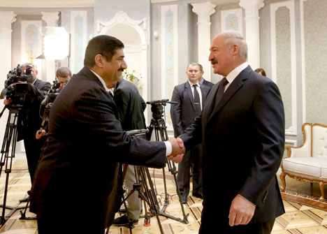 Belarus President Alexander Lukashenko met with Qatar Minister of State for Defense Affairs Hamad bin Ali Al Attiyah