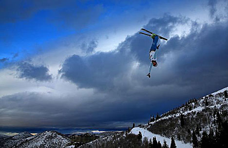 Anton Kushnir at the third FIS Freestyle World Cup in Deer Valley