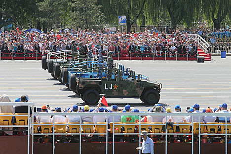 Belarus president attends army parade in Beijing