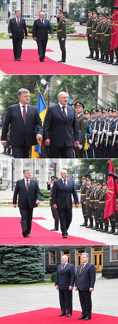 Official welcome ceremony for the Belarus President, with the participation of the guards of honor