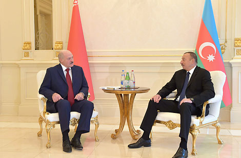 Belarus President Alexander Lukashenko and Azerbaijani President Ilham Aliyev