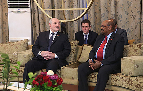 Belarus President Alexander Lukashenko and Sudan President Omar Hassan Ahmad al-Bashir