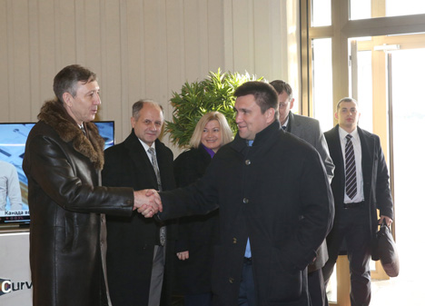 Ukrainian Minister of Foreign Affairs Pavlo Klimkin arrives in Minsk