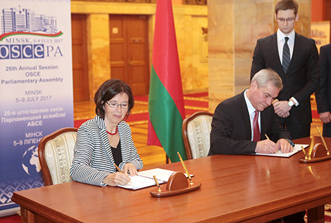Agreement signed on organization of 26th OSCE PA Annual Session in Minsk