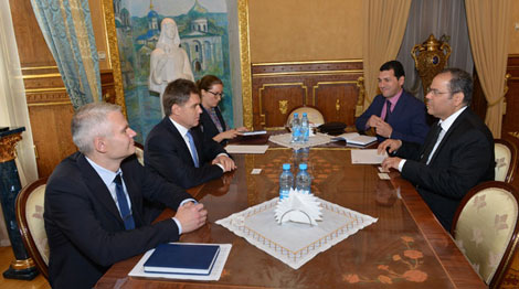 During the meeting. Photo of the Embassy of the Republic of Belarus in the Russian Federation