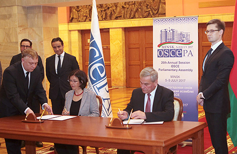 Agreement signed on organization of 26th OSCE PA Annual Session in Minsk