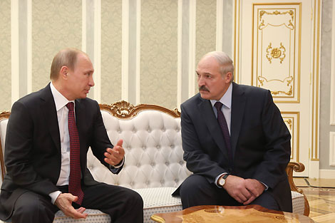 Vladimir Putin and Alexander Lukashenko. An archive photo