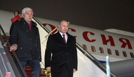 Russian President Vladimir Putin arrived in Minsk