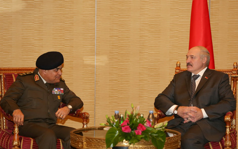 Belarus President Alexander Lukashenko met with Egypt’s Minister of Defense and Military Production Sedki Sobhi 