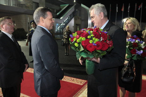 Serbia President arrives in Belarus on official visit
