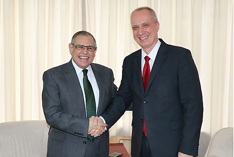 Ihab Nasr and Andrei Dapkiunas. Photo courtesy of Belarus' Ministry of Foreign Affairs