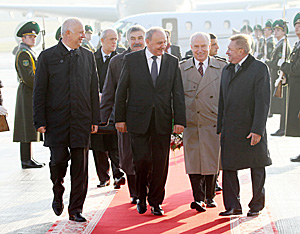 President Nicolae Timofti of Moldova has arrived in Belarus