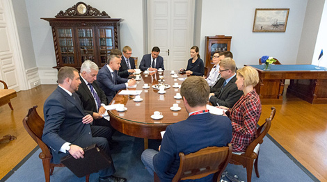 During the meeting of Vasily Matyushevsky and Juri Ratas. Photo of the website of the Estonian government