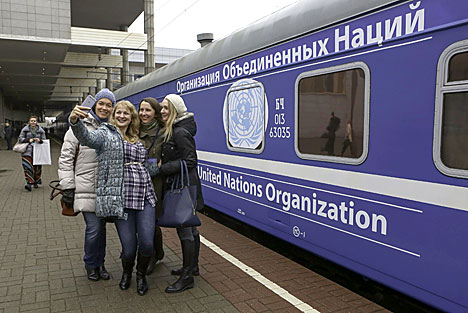 Поезд к 70-летию ООН отправился в семидневное путешествие по Беларуси