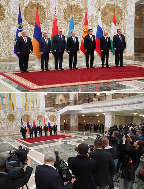 Президент Беларуси Александр Лукашенко среди глав стран-участниц ОДКБ
