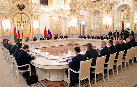 Заседание Высшего государственного совета Союзного государства Беларуси и России в Кремлевском дворце в Большом Кремлевском дворце