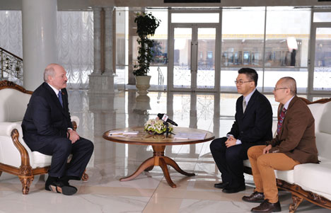 Президент Беларуси Александр Лукашенко дал интервью средствам массовой информации Китайской Народной Республики