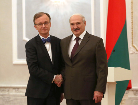 Александр Лукашенко принял верительные грамоты Чрезвычайного и Полномочного Посла Финляндии в Беларуси Кристера Густафа Микельссона