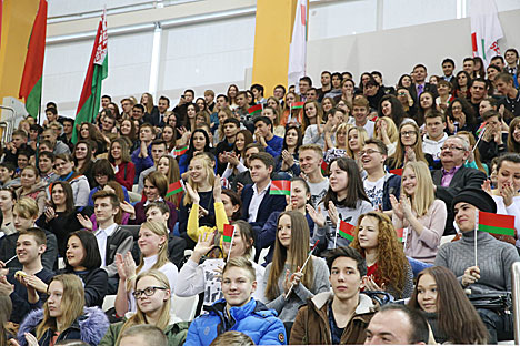 Церемония открытия  дворца спорта "Уручье" и международного детского турнира по гандболу в Минске