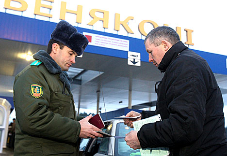 Пункт пропуска на белорусской границе