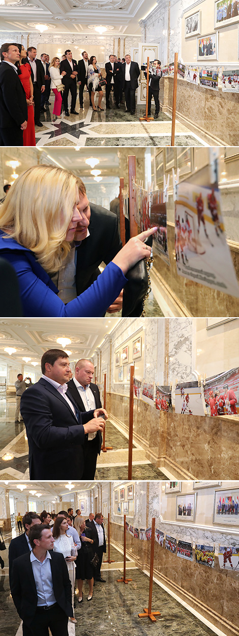Прием по случаю 20-летия хоккейной команды Президента Беларуси во Дворце Независимости