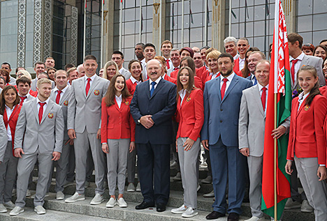 Александр Лукашенко и белорусские олимпийцы
