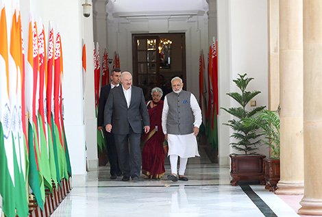 Официальные переговоры Президента Беларуси Александра Лукашенко и премьер-министра Индии Нарендры Моди 