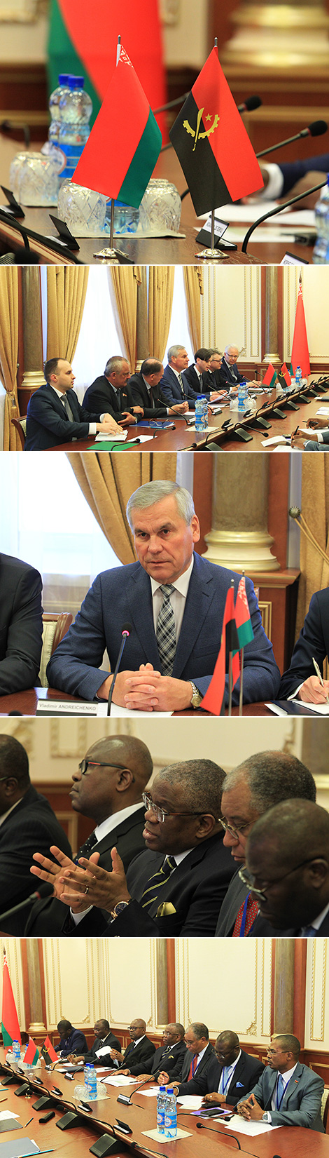 Председатель Палаты представителей Владимир Андрейченко встретился с министром иностранных дел Анголы Жоржем Ребелу Шикоти